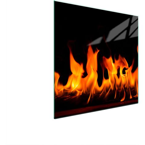 PIASTRA PROTETTIVA IN VETRO PER STUFA 50x52 FIRE (1/5)