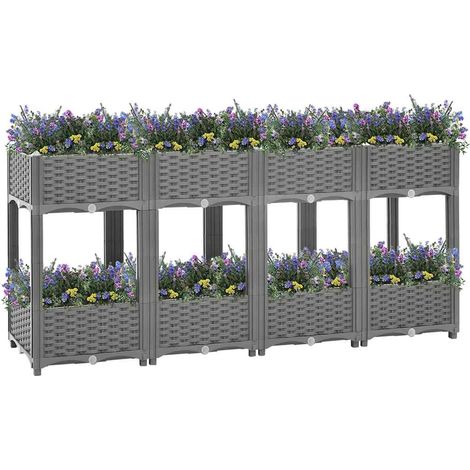 vidaXL Raised Bed 160x40x71 cm Polypropylene
