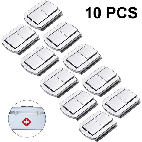 10 Pcs Edelstahl Box Haspe,Chest Lock Latch,Einstellbare Verschluss Schatullenverschluß für holztruhe Boxen, Fällen