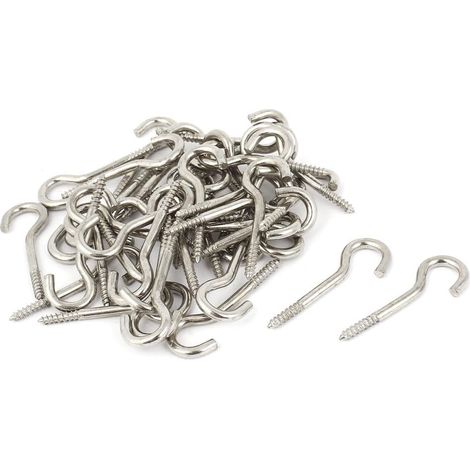 Lampe Schrauben Draht 3mm Gewinde 46mm Länge Metall Schraube Haken Silber 50 Treibschrauben Stk de