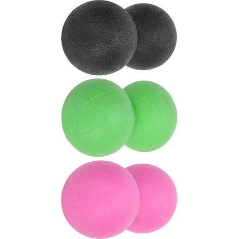 TPR-Massageball zur Entspannung von Muskeln und Faszien, ideal für Yoga und Fitness, tragbar und in verschiedenen Farben erhältlich (Schwarz, Rosa, Rot, Grün). (1/5)