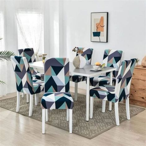 Housse Chaise - Extensible 45-60 cm Dossier - 38-46 cm Siège - Pour Mariage Hôtel Restaurant - Lot de 4 (1/4)