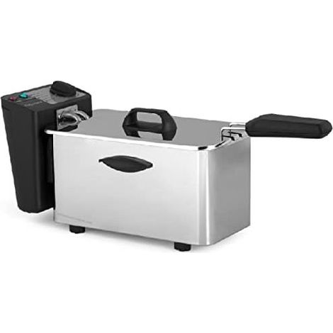 Friggitrice professionale in acciaio inossidabile Orbegozo. Capacità 3,5 litri. Termostato regolabile. Potenza 2000W.