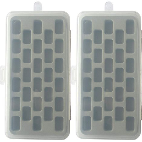 2 Boîte de rangement,canette 56 trous,plastique transparent,organisation fil,couture,maison