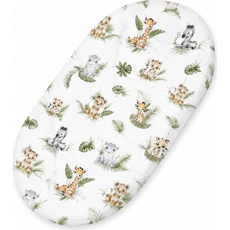Sábana de algodón para moisés o cochecito tipo góndola estilo boho, 75x35 cm - Little Safari (1/3)
