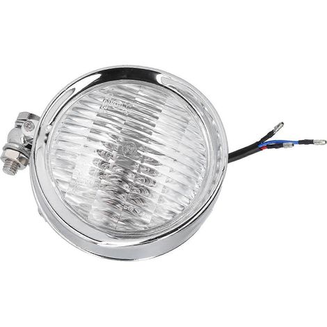 12V 4-Zoll Retro-Motorradscheinwerfer, Frontlampe, hohe Helligkeit, verchromt, universell