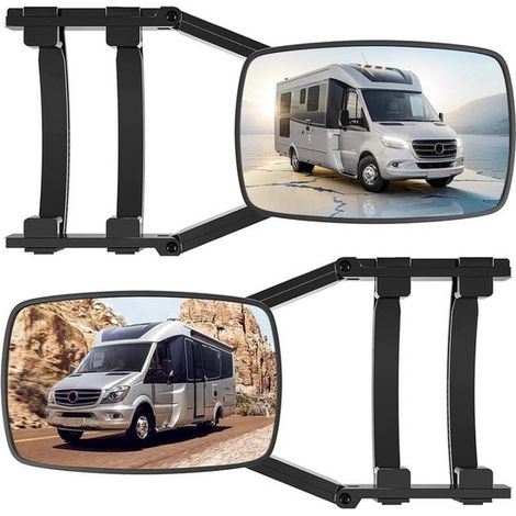 Rétroviseur universel pour caravane (2 pièces) avec extension pour angle mort - extension de rétroviseur extérieur pour camping-car