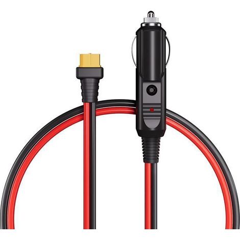 Cable Mechero (carga para estación eléctrica P180 P010) - XT60 - 1 m - AFERIY (1/4)