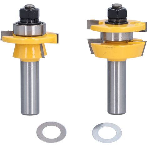 Ensemble de 2 outils de fraisage pour bois et métal, 1/2 pouce (1/5)
