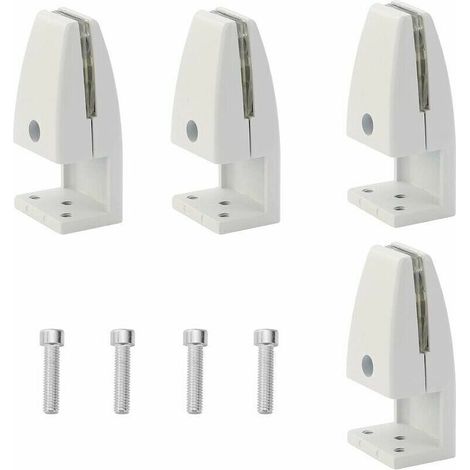 RHG Lot de 4 pinces de séparation de bureau, en alliage d'aluminium, clips de protection contre les éternuements, clips pour panneau d'intimité pour salle de classe (5–20 mm)