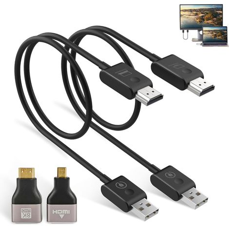 HDMI Sans Fil CS6, 1080P Transmetteur Sans Fil Emetteur et Récepteur Wireless HDMI File Video Projection 50m/164FT 5Ghz pour Vidéo Moniteur Ordinateur HDTV PC Caméra Projecteur (1/5)