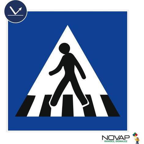 Panneau Passage Piétons - Classe 1 480x480 mm - 4012209