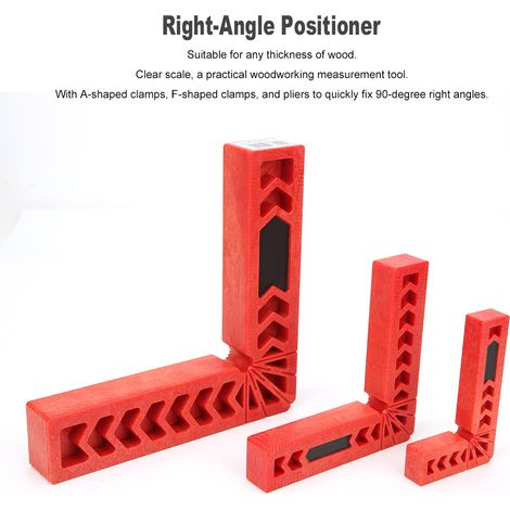 Positionneur d'angle à 90 degrés en forme de L, serre-joint d'angle pour le travail du bois, outil de traçage pour menuisier (1/5)