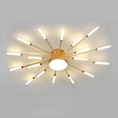 Lámpara Fireworks Led, 18W+4W, Ø80cm, CCT, gold + mando, 3000-4000-6000K