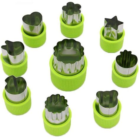 Ensemble de moules à découper les légumes, mini-tartes, moules à fruits et à biscuits pour la pâtisserie enfantine et la préparation de compléments alimentaires, accessoires de cuisine, loisirs créati (1/5)