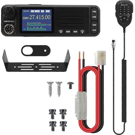 HamGeek 6699-CB CB-Funkgerät: 1-30MHz/21-30MHz FM/AM/CW/SSB kompatibles Mobilfunkgerät mit Mikrofon.