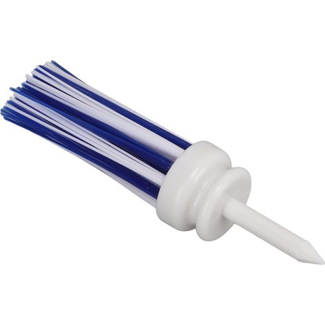 Tees de golf en plastique à base longue et faible friction, support à brosse pour l'entraînement à longue distance (83 mm, blanc et bleu) (1/5)