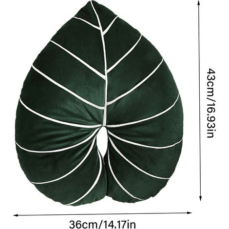 Coussin décoratif en bambou en forme de feuille, motif dos de tortue (1/5)