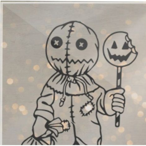Décoration acrylique Halloween 12x18cm imperméable, ornement de table pour maison, décor résistant à l'eau, pièce décorative en plexiglas, thème effrayant, 1 pièce CBS718X08 (1/4)