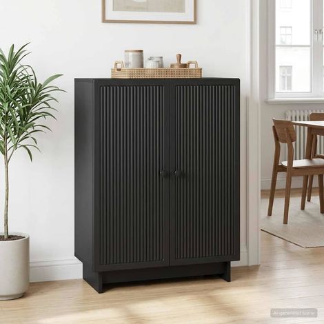 Credenza Nero 66 x 34,5 x 90 cm Legno ingegnerizzato vidaXL (1/5)
