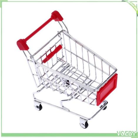 Mini panier de courses (jouet pour oiseaux) - FAFEICY - Mini panier - Fer chromé - 4 roulettes - Pour petits oiseaux (1/5)
