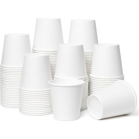 200 Petits Gobelets en Carton Jetables Blancs, 60 ml Gobelets en Papier Tasse Carton Jetables Écologiques Recyclables pour Café, Boissons Chaudes et Froides (1/5)