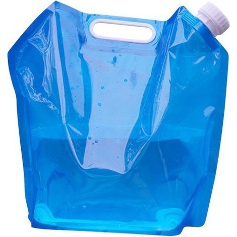 Bidon d'eau pliable 10L, seau pliable portable, réserve d'eau d'urgence pour le camping, la randonnée, les pique-niques, les voyages et les activités de plein air (bleu, lot de 2)-AquaForge (1/5)