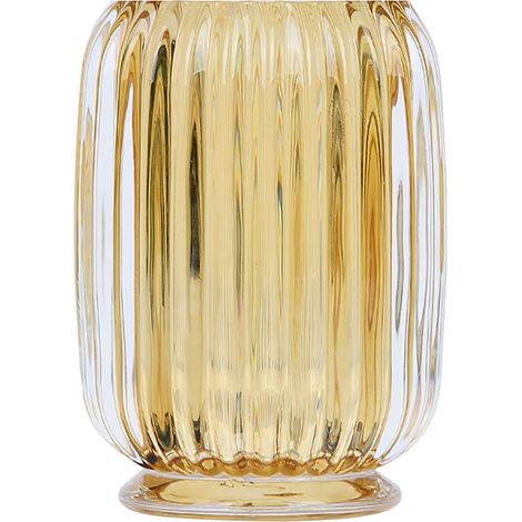 Rangement Maquillage, Boîte Rangement Pinceaux Maquillage en Cristal, Pot Pinceau Maquillage, Organisateur Maquillage Rangement Coiffeuse pour Chambre, Salle de Bain (Ambre) (1/5)