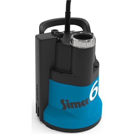 Jung Simer 6S Tauchpumpe Flachsauger Unterwasserpumpe 240 W 10m Kabel mit Niveauschalter OD6601G-06S