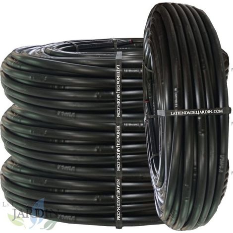 Tuberia riego por goteo 16mm  Tubo con Goteros cada 50 cm  Tuberia goteo 16 mm 400 metros negro