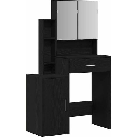 Maison Exclusive - Mesa Tocador Roble Negro 80 x 35 x 132 cm Made