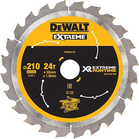 FlexVolt XR Table Saw Blade 210 x 30mm x 24T DEWDT99565QZ