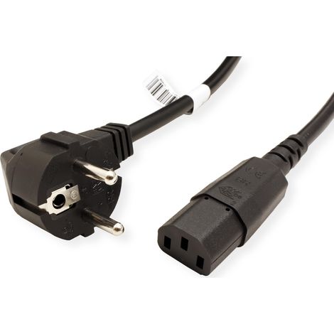 BACHMANN 356.172 RALLONGE H05VV-F 3G1,5, SW L : 0,5, CEE7/3/C13 NOIR