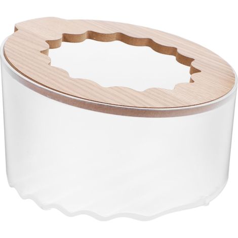Badewanne für Hamster und Chinchillas, herausnehmbare Sandschale aus ABS und Holz, zuverlässige Stabilität, für das Badezimmer und die Toilette kleiner Haustiere. (1/5)