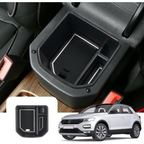 Compatible avec T-Roc Accoudoir Boite de Rangement Central, TRoc Accessoire Voiture Interieur du Tiroir Consol Organiseurs (1/4)