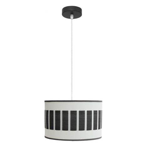 FABRILAMP Colgante Ivanna 1xe27 Negro/blanco-madera Negra Regx30x30 Cm (1/2)