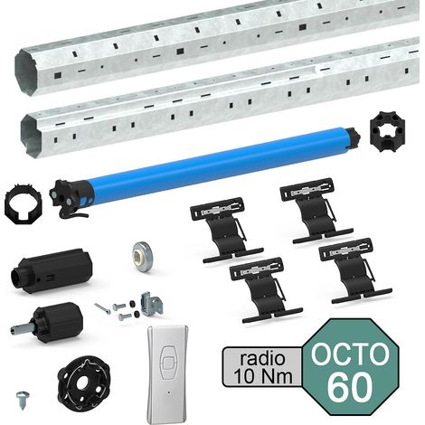 Kit de motorisation radio pour volet roulant 20 kg - tube OCTO Ø 60 mm - 10 Nm