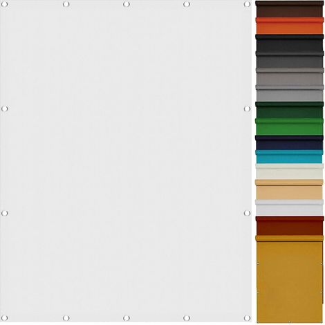 1 Voile D'ombrage Rectangulaire 3x3m Blanc, Polyester Imperméable Avec Oeillets Pour Terrasse, Jardin