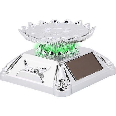 Vitrine solaire avec plateau tournant à 360° pour montres, téléphones portables, bijoux et bagues argent, qualité supérieure. (1/5)