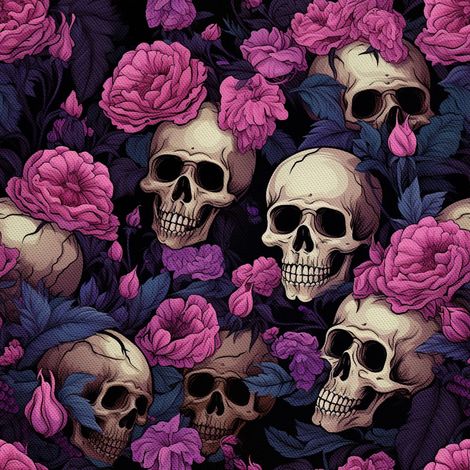 Tela decorativa para exteriores Oxford - Motivo de calavera I DX4322 (1/5)