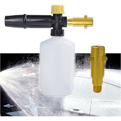 BUNTHAUS Kärcher Schaumkanone, 1/4''600ml Hochdruckreiniger, verstellbare Düse, passend für Kärcher K-Serie, Autoreinigung, Haustierbaden, Hausreinigung (1/5)