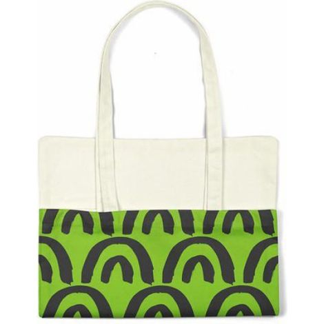 Sac Shopping - Tote Bag - Coton - Vert - Porté Épaule - 70 x 34 x 1 cm - 100 g - Unité (1/4)