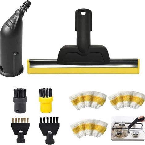 9 Pièces Accessoires pour Nettoyeur Vapeur Compatible avec Kärcher SC1 SC2 SC3 SC4 SC5, Brosses de Nettoyage à Vapeur, Embout Buse, Housse de Chiffon de Nettoyage (1/5)