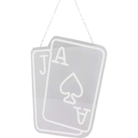 Enseignes lumineuses LED néon Poker, cartes à jouer, décoration murale pour chambre, casino, bar, hôtel, salle de jeux, fête d'anniversaire, J Poker (1/5)