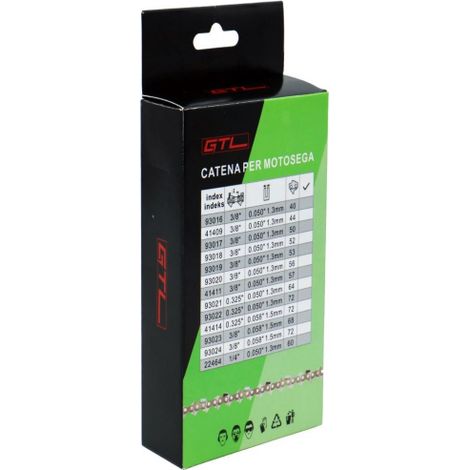 ChaA ne GTL pour tronA onneuse pas 3/8 &quotA paisseur 1,5 mm nombre de maillons 68