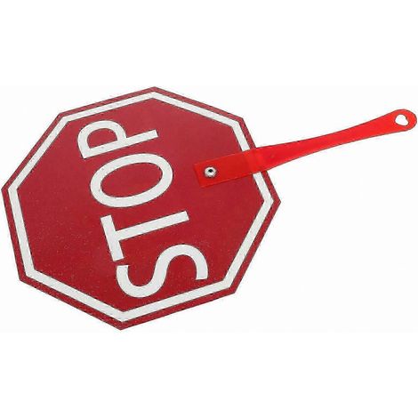 Panneau d'arrêt rouge portatif compatible avec une utilisation en classe par les enseignants (1/5)