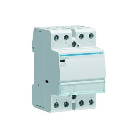 Hager ESC463 Contactor without manual override, 63 A, 4-pole, 230 V