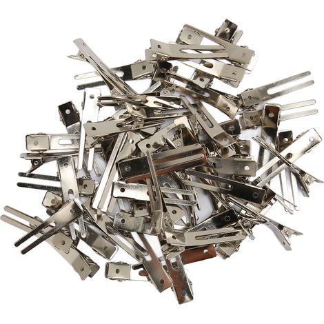 100 pinces à cheveux professionnelles pour coiffage, clips bec de canard en alliage, anti-dérapant, séparation précise, fixation ferme (1/5)
