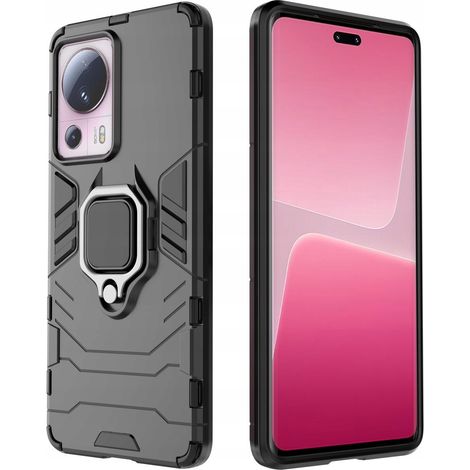 Custodia Ring Armor per Xiaomi 13 Lite, cover rinforzata con supporto magnetico, colore nero. (1/5)