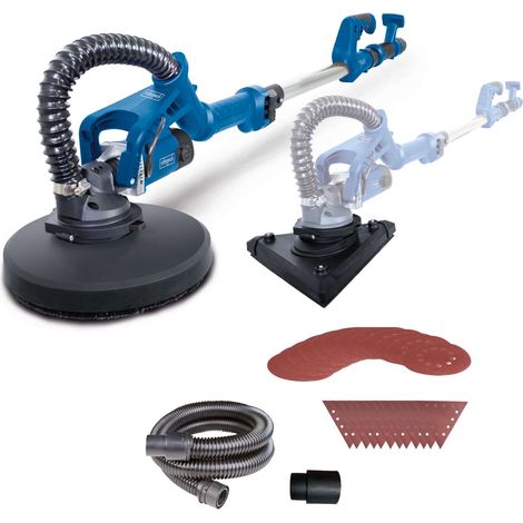 [NEUWERTIG] Scheppach Wand- & Deckenschleifer DS930 – 710W Motor – Ø 215mm Schleifscheiben – Teleskopstange 140-165cm – 24 Schleifscheiben & Absaugadapter (1/5)